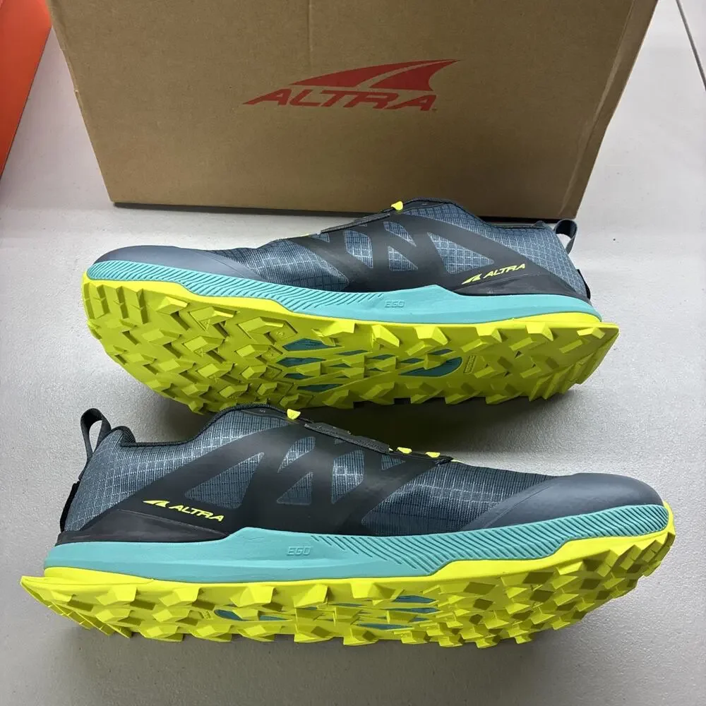New Altra Men's Black & Green Lone Peak 8 Trail Lace Up Running Shoes Size 11